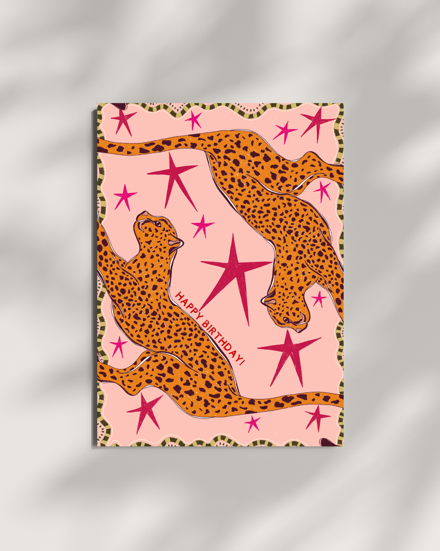 A Pink Leopard Happy Birthday