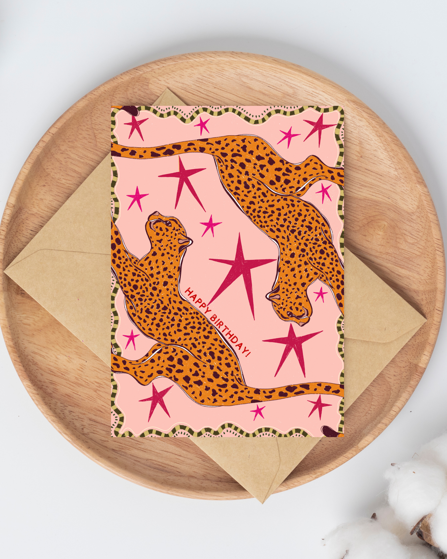 A Pink Leopard Happy Birthday