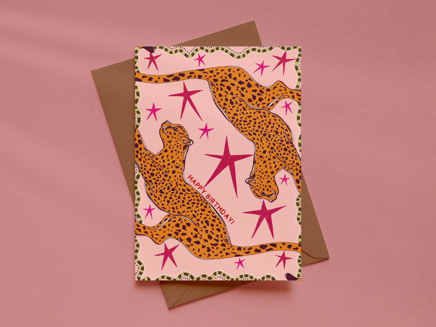 A Pink Leopard Happy Birthday